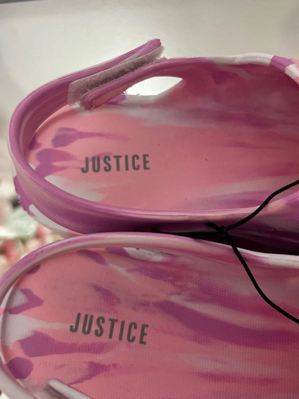 Justice Star Clog Pink Purple Marble Girls Size 3 NWT Platform Shoes